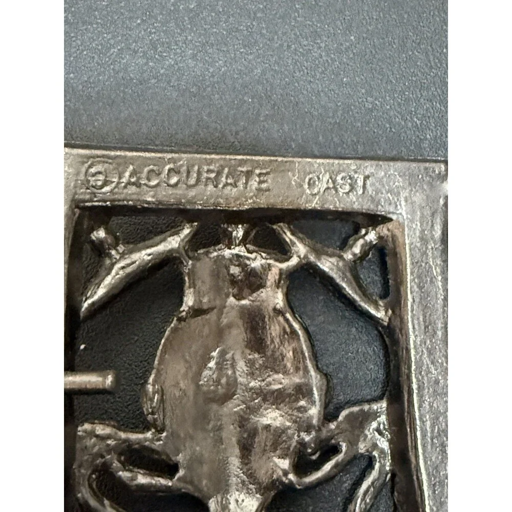 Vtg Accurate Casting Co. Inc. Foo Man Choo Confucius Belt Buckle Dragon Serpent